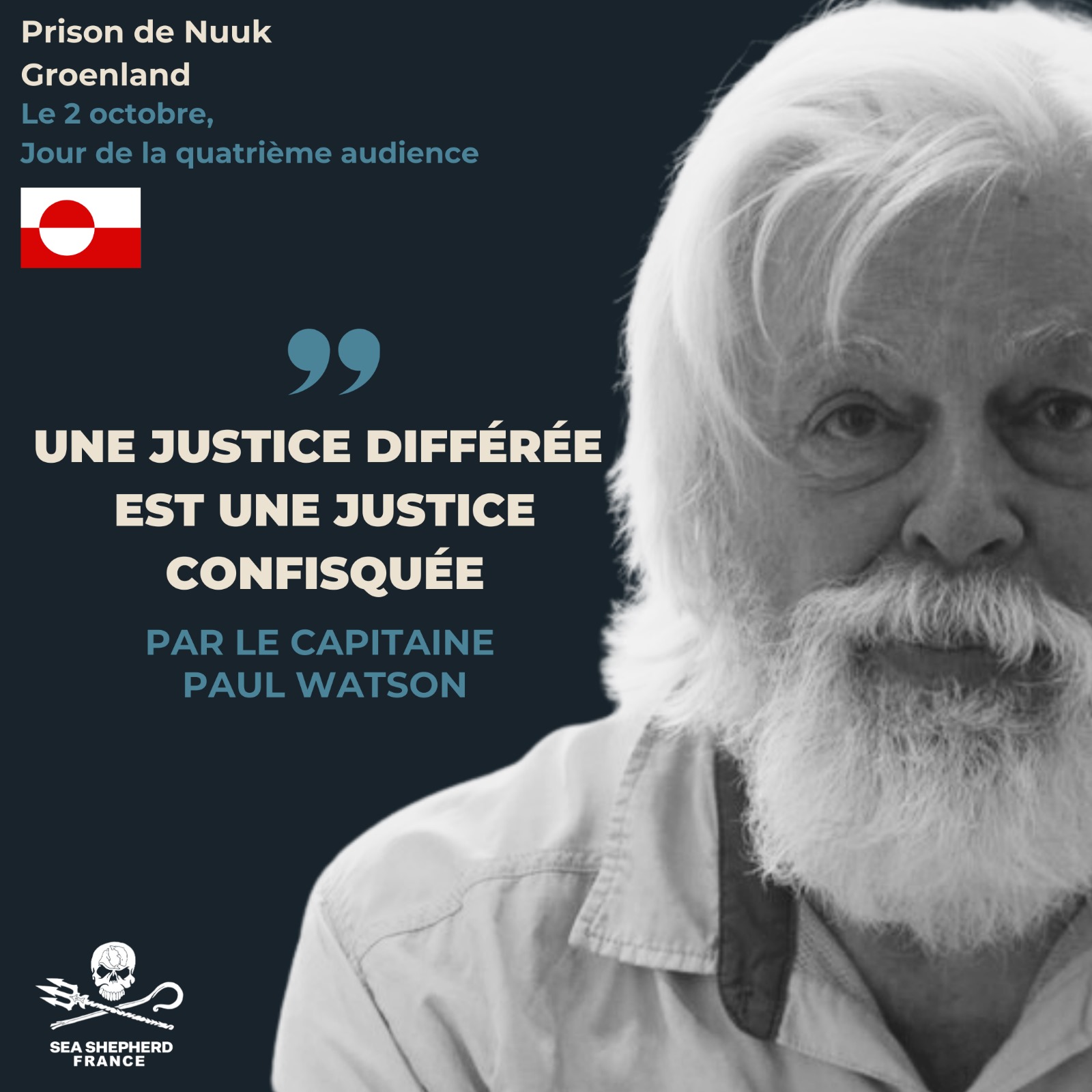 Justice différée confisquée Paul Watson Nuuk Groenland prison juge
