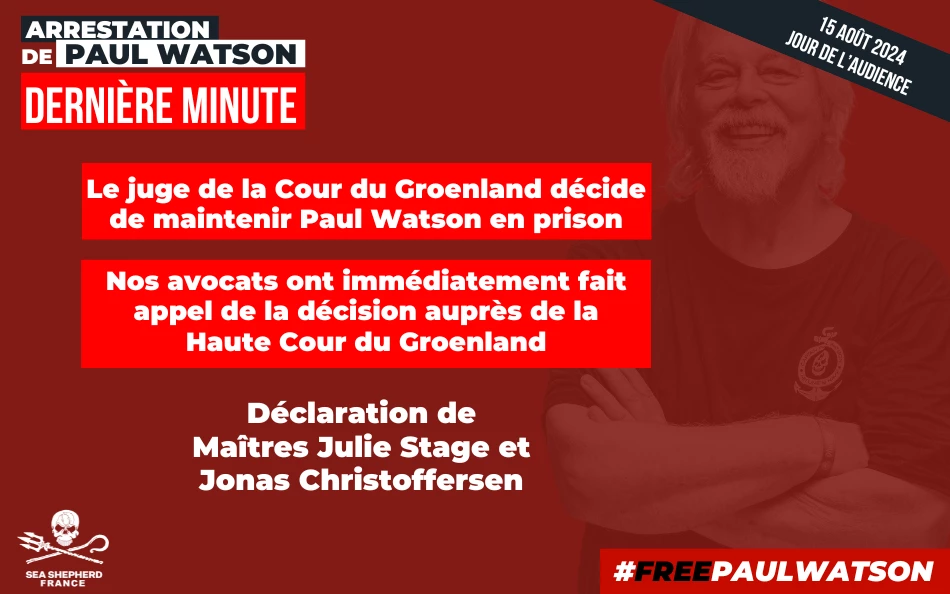 Paul Watson extradition japon Groenland juge prison|Paul Watson extradition japon Groenland juge prison