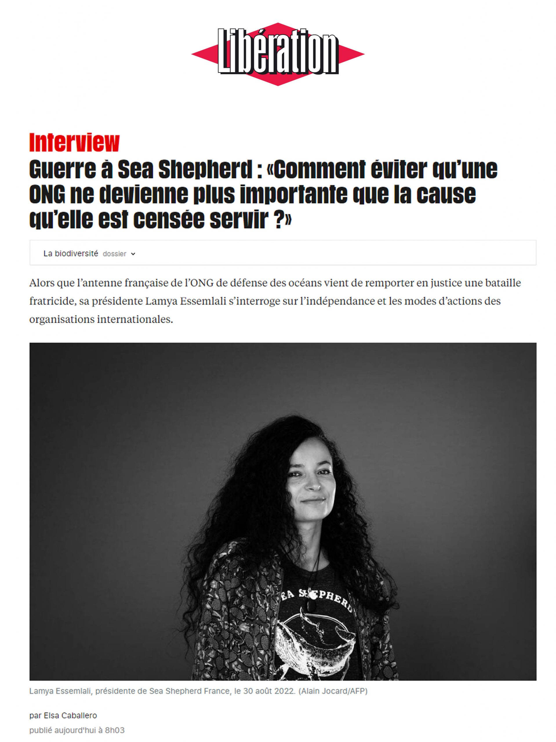 Lamya Essemlali Libération Interview