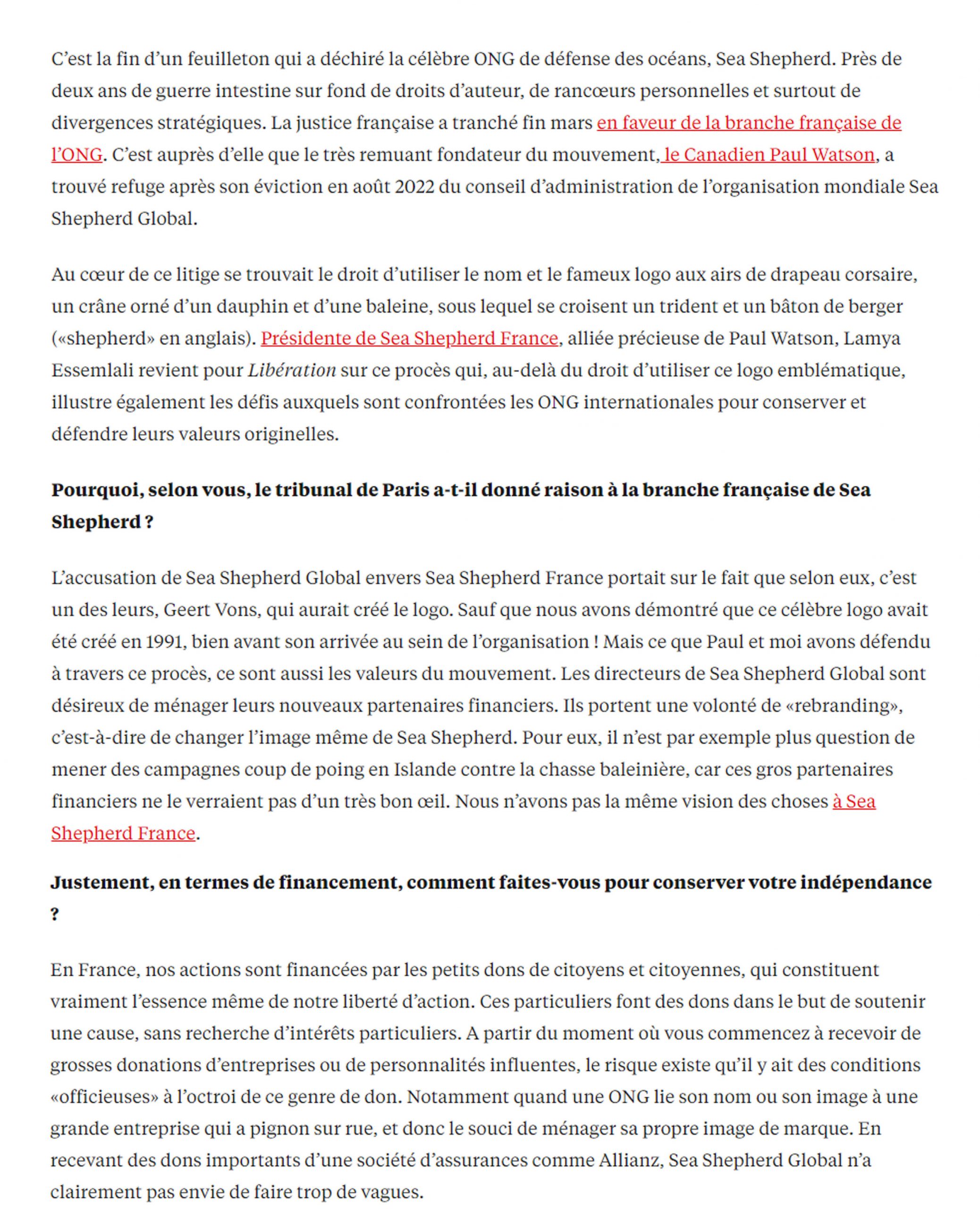 Lamya Essemlali Libération Interview